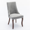 Rayon Cloth Flocking Linen Dining Chairs Channel Kitchen Dinner Chair Comfy Fabric Upholstered Accen