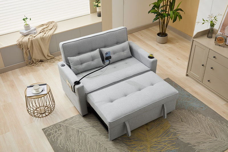 Futon Chair Bed Convertible Chair 3-in-1 Pull Out Sleeper Chair Beds With USB Ports,Wear-resistant And Anti-scratch, Armchair Bed Sleeper For Living Room Cannot Be Sold On Temu