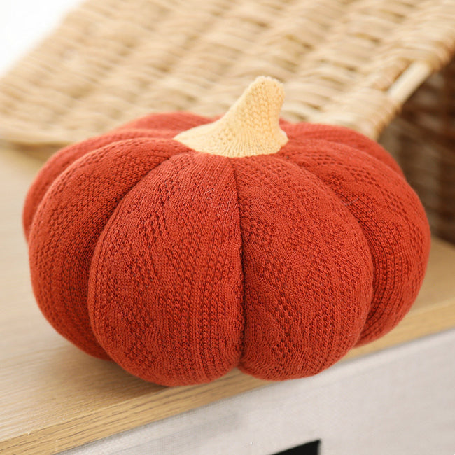 Pumpkin Round Silk Plush Pillow