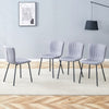 Luxury Minimalist Chairs - A Set Of 4 High Quality Dining Chairs With Black Metal Legs. The Integral Metal Leg Structure Is Suitable For Various Interior Decoration Styles.