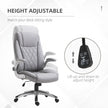 Vinsetto High Back Faux Leather Home Office Chair Rocker With Adjustable Armrest For Home Office, Gray