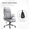 Vinsetto High Back Faux Leather Home Office Chair Rocker With Adjustable Armrest For Home Office, Gray