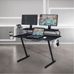 Techni Sport TS-200 Carbon Computer Gaming Desk With Shelving, Black