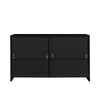 Black Particle Board With Triamcinol, Six Drawer Cabinet