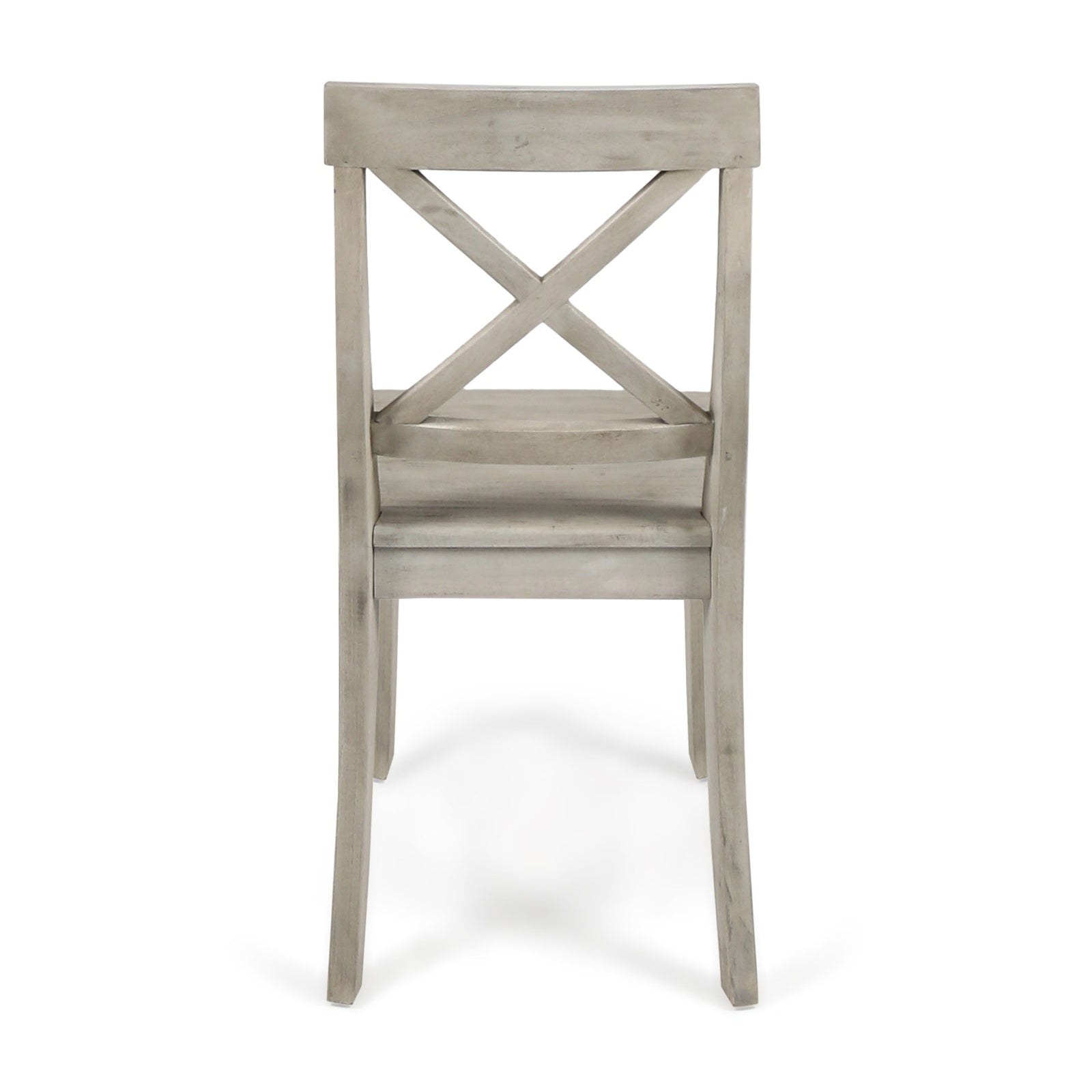 Acacia Wood Dining Chairs, Light Grey Wash, 21D X 17.75W X 35.5H Inch  Set Of 2