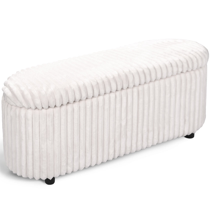 Linen Upholstered Storage Bench