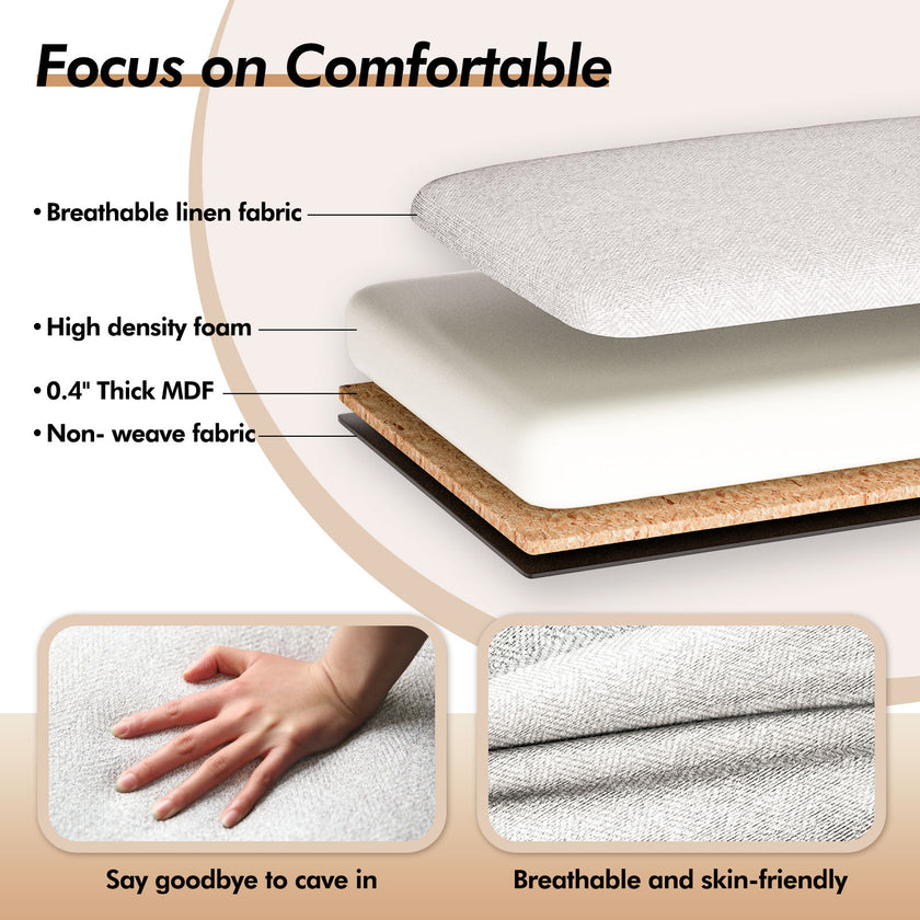 53 Length Upholstered Bench & Ottoman