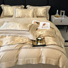 Light Luxury High-grade Yarn-dyed Four-piece Jacquard Beddings