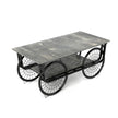 Modern Style Coffee Table Rectangle Coffee Table End Side Table Retro Design Coffee Table With Sturdy Base For Living Room Decor Black