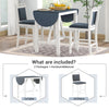 TOPMAX 3-Piece Wood Counter Height Dining Set With 2 Upholstered Chairs