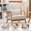 Mid-Century Modern Armchair Upholstered With Pillows And Solid Wood Frame