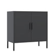 Metal Storage Cabinet With Doors And Adjustable Shelves, Steel Garage Storage Cabinet, Metal File Cabinet For Home Office School Gym, Black
