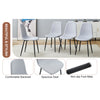 Comfortable Linen-Cotton Dining Chair Set - Four Pieces In Light Gray.Integrated Seat And Backrest,Linen-Cotton Material,Modern Home Matching.