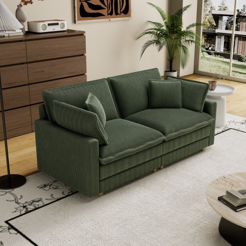 Modular Sectional Sofa,Deep Seat Couch For Living Room , 4 Pillow, Modern L-Shaped Sofa For Living Room Bedroom Apartment