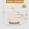 360 Degree Rotation Armchair Cotton Linen Skin Friendly Fabric Ergonomic Design Living Room Chair Bedroom Chair Living Room Chair Suitable For Indoor Home