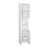 Bathroom Floor Cabinet 2 Doors 6 Shelves Wooden Storage 15.75x11.81