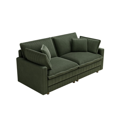 Modular Sectional Sofa,Deep Seat Couch For Living Room , 4 Pillow, Modern L-Shaped Sofa For Living Room Bedroom Apartment