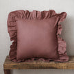 Ruffled Pillow Cover With Core Linen Pillow Living Room