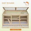 Hamster Cage 3 Tiers Wooden Big Habitat Mice Rat Exercise Play House Pen Opening Roof Ramps