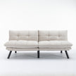 Cream Convertible Folding Modern Sofa Bed