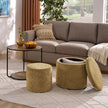 Ottoman, Multi-functional Combination Set Table Ottoman, Combination Of Ottoman And Table, With Drum Stool, With Storage Space