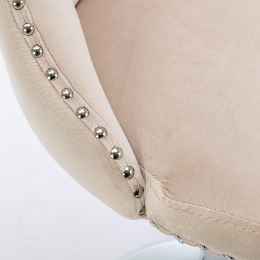 Swivel Velvet Barstools Adjustable 25 33  Seat, Modern Upholstered Chrome Base