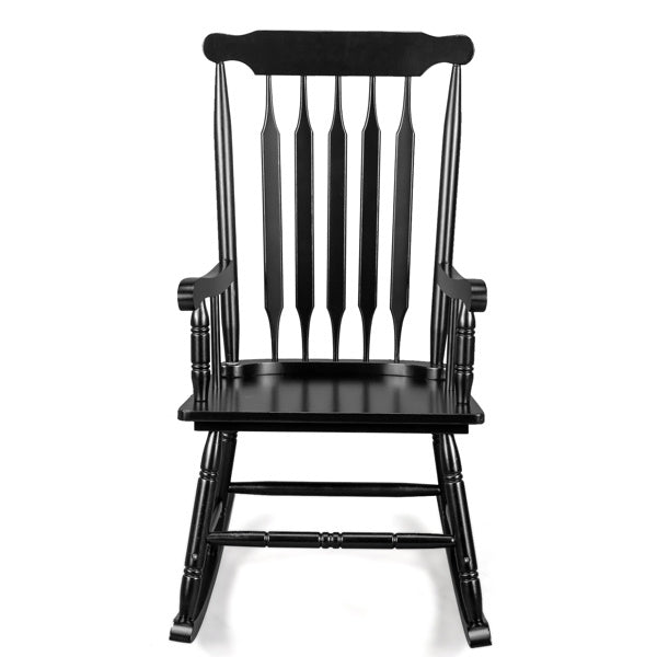 Black Poplar Windsor Wood Rocking Chair