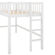 Twin Size Low Loft Bed With Ladder And Slide,White