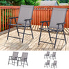 2-piece Patio Folding Chairs, Set With A Simple & Breathable Mesh, Dining Chair With Armrests, For Garden Yard, Camping