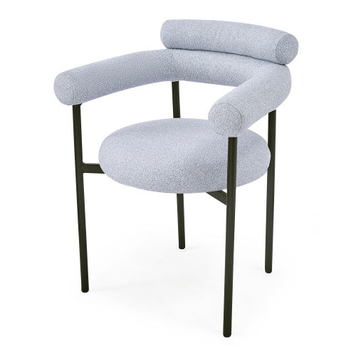 Upholstered Armchair Dining Chairs With Metal Legs