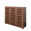 Shoe Cabinet, 5-Tier Shoe Storage Cabinet With Adjustable Shelves, Wooden Shoe Rack Organizer With Louvered Doors For Entryway, Hallway, Bedroom, Closet, Living Room