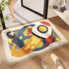 Cartoon Rocket Bath Mat Bathroom Decoration Area Rug Toilet Anti-slip Foot Mats Thickened Flocking Bath Carpet Non-slip Doormat Absorbent Bathroom Mat