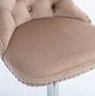 2-piece Set Of Rotating Velvet Bar Stools