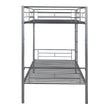 Twin Over Twin Metal Bunk Bed  Silver