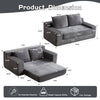 Loveseat Sofa, Comfortable Deep Seat Sofa Bed, Modern Small Corduroy Couch For Living Room Bedroom,Reversible Cushion With Pillows,No Assembly Required,Dark-grey