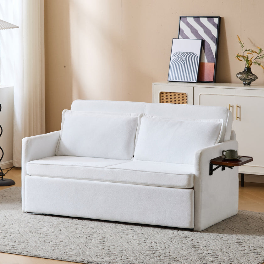 Adult Sleeper Chair Bed, 3-in-1 Convertible Sofa Chair Bed Pull-out Sofa Bed, Convenient Folding Tray Table With USB And Type-C Charging Ports Modern Loveseat For Living Room Cannot Be Sold On Temu