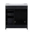 30'' Bathroom Vanity With Resin Sink Combo,Solid Wood Frame Bathroom Storage Cabinet, Freestanding Vanity Set With 3 Drawers& Soft Closing Doors