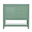 36'' Bathroom Vanity With Undermount Sink, Free Standing Vanity Set With 2 Drawers& Soft Closing Doors, Bathroom Storage Cabinet With Solid Wood Feet, Green