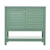 36'' Bathroom Vanity With Undermount Sink, Free Standing Vanity Set With 2 Drawers& Soft Closing Doors, Bathroom Storage Cabinet With Solid Wood Feet, Green