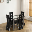 Black And Clear Dining Table Set