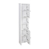 Bathroom Floor Cabinet 2 Doors 6 Shelves Wooden Storage 15.75x11.81