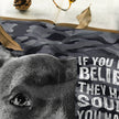 Black Dog Printed Flannel Throw Blanket Gray Camouflage Pattern Pattern Bedspread Cover Soft Lightweight For Home Bedroom Decor Festival Gifts 60x80 Inches