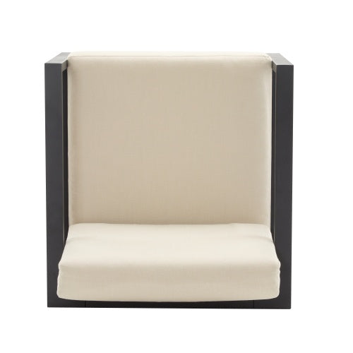 27.7 Modern Outdoor Lounge Chair With Aluminum Frame, Weather-Resistant Cushions, Sleek Design, Perfect For Patio, Garden, Or Balcony