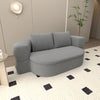 Folding Sofa Bed, Convertible Futon Sleeper Bed, 2-in-1 Foldable Floor Mattress With 2 Pillows, Breathable High-Density Foam Lazy Couch, Comfy Lounge Chair, Twin Size, Light Gray