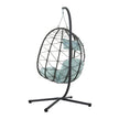 Egg Chair With Stand Indoor Outdoor Swing Chair Patio Wicker Hanging Egg Chair Hanging Basket Chair