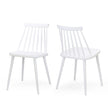 Farmhouse Spindle Back Dining Chairs, Set Of 2, White