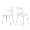 Farmhouse Spindle Back Dining Chairs, Set Of 2, White