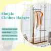 70  Industrial Coat Rack, Solid Wood & Silver Stainless Steel Clothing Rack, Double Layer Hanger For Coats, Hats, Bags, Shoes, Vintage Wood Grain  34.6  Wide