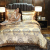Silk Satin Jacquard Lace Four-piece Bedding