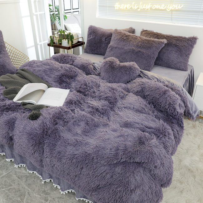 4-piece mink bed set